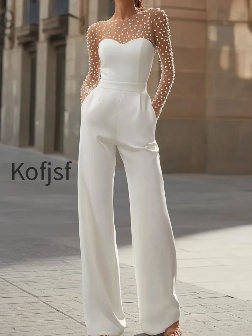 pearl-embellished-sheer-bodice-white-jumpsuit