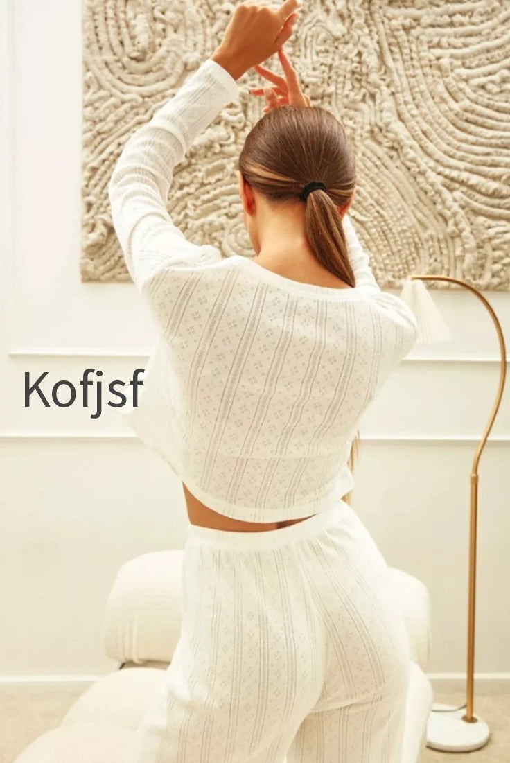 soft-casual-cutout-jacquard-two-piece-set