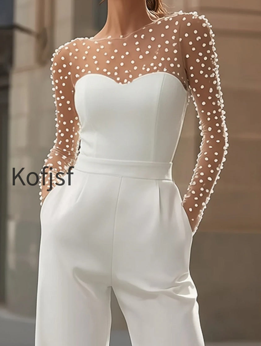 pearl-embellished-sheer-bodice-white-jumpsuit