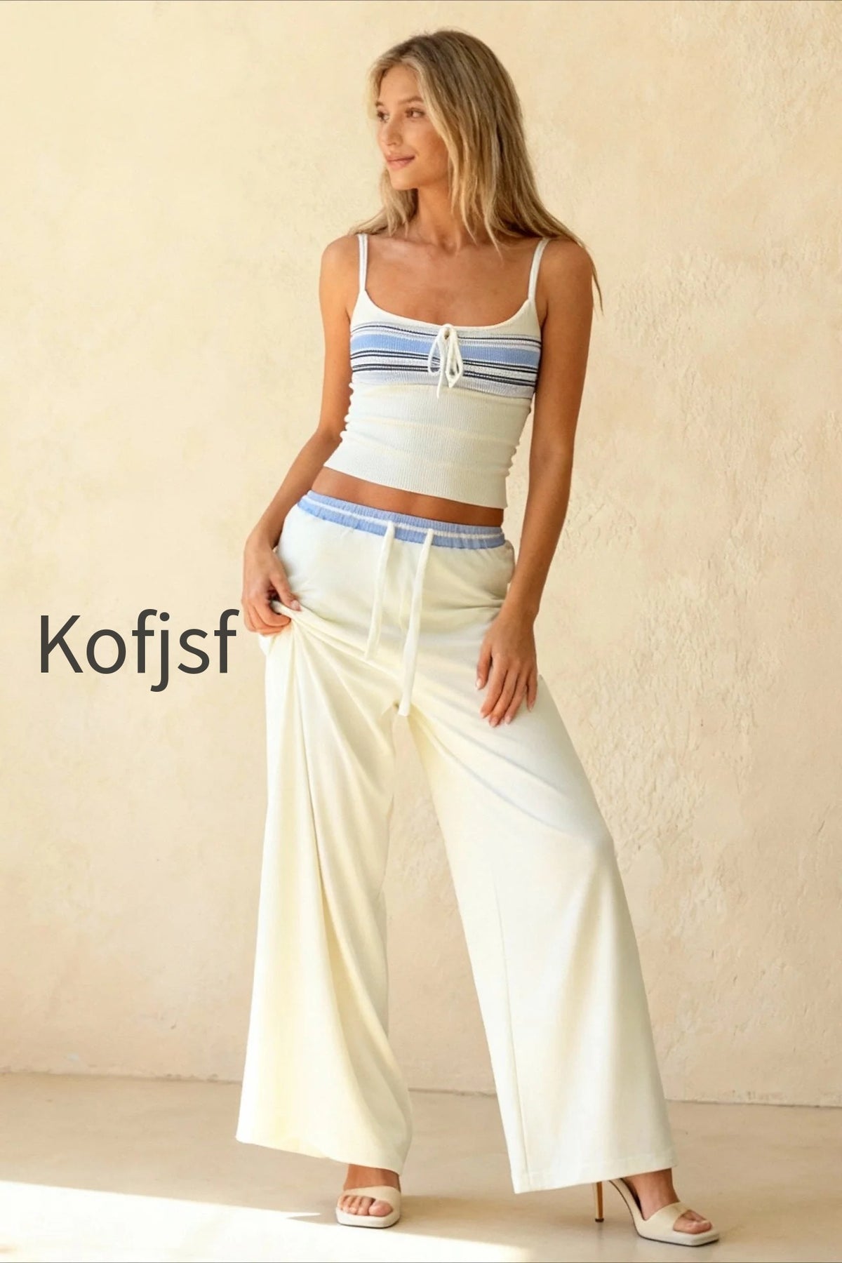 contrast-o-neck-lace-up-two-piece-pants-set-1125-a2