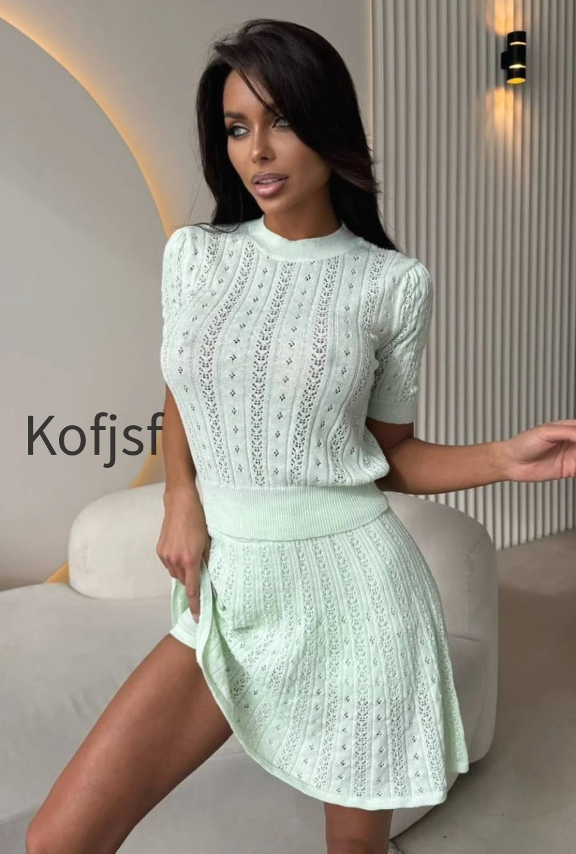 lightweight-knit-solid-crew-neck-cutout-skirt-set