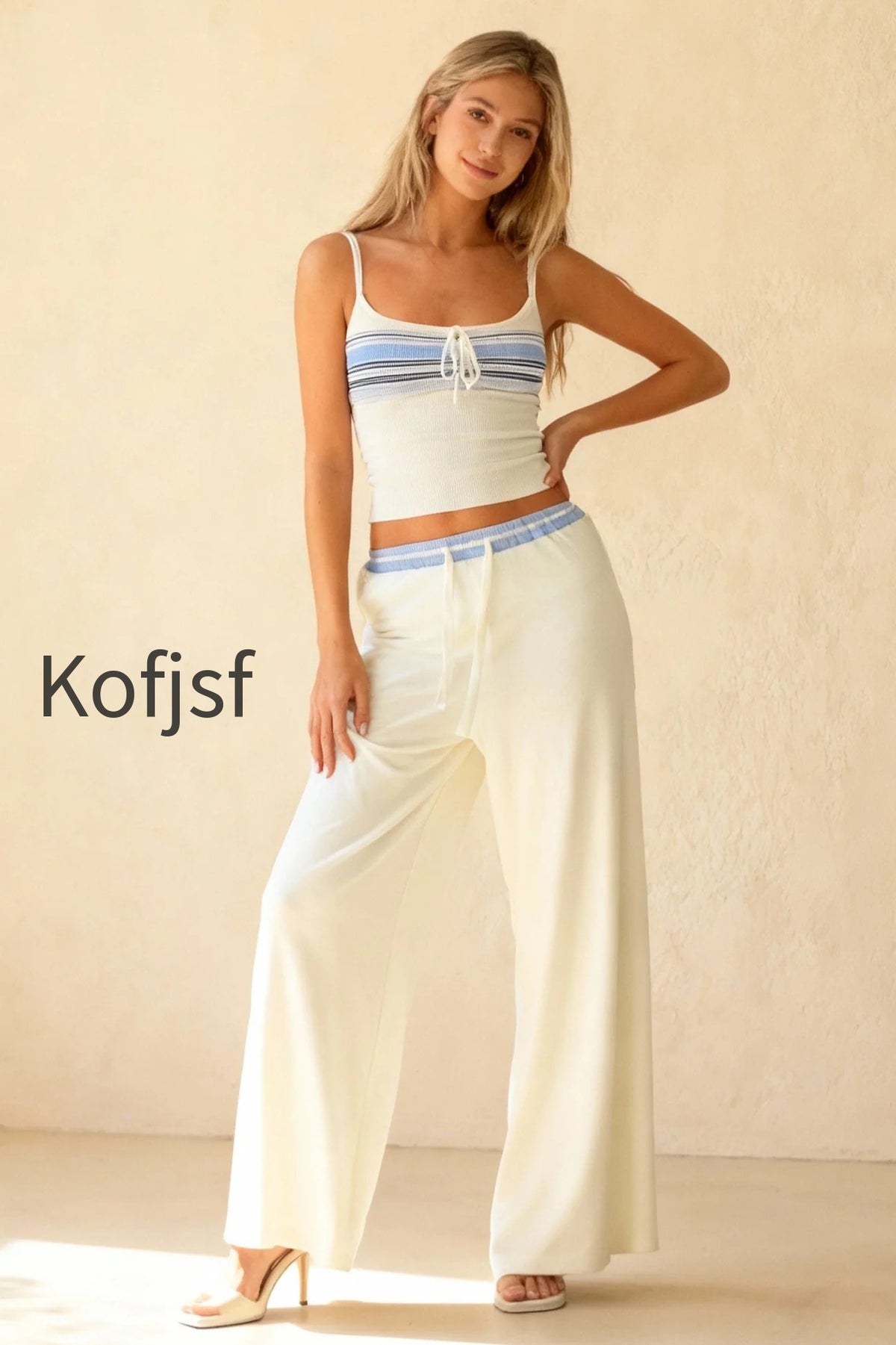 contrast-o-neck-lace-up-two-piece-pants-set-1125-a2