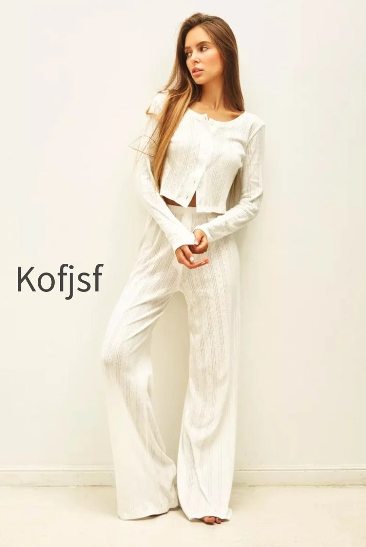 soft-casual-cutout-jacquard-two-piece-set