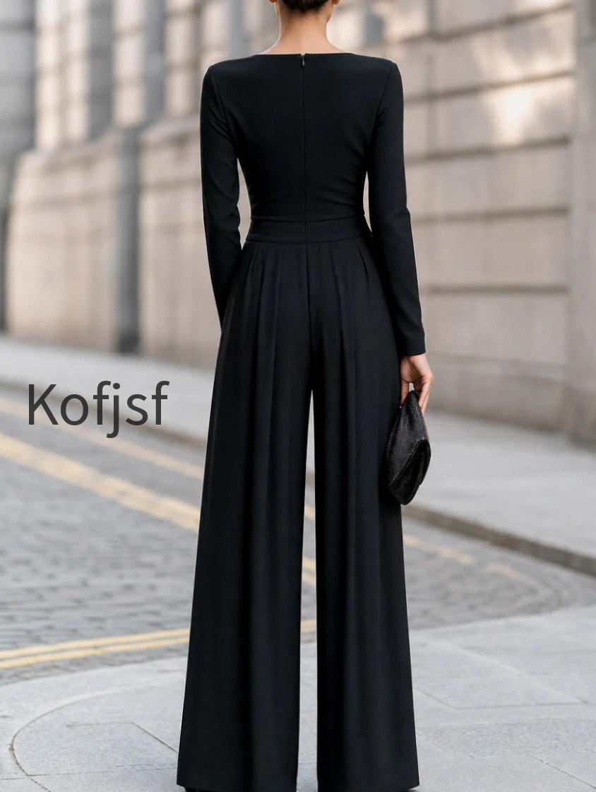 elegant-boat-neck-wide-leg-pleated-tailored-jumpsuit
