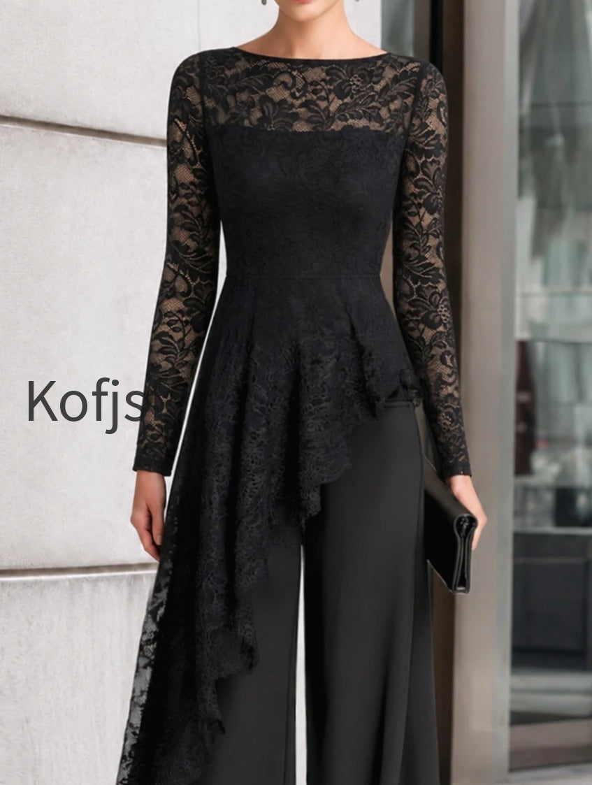 lace-overlay-asymmetric-wide-leg-jumpsuit