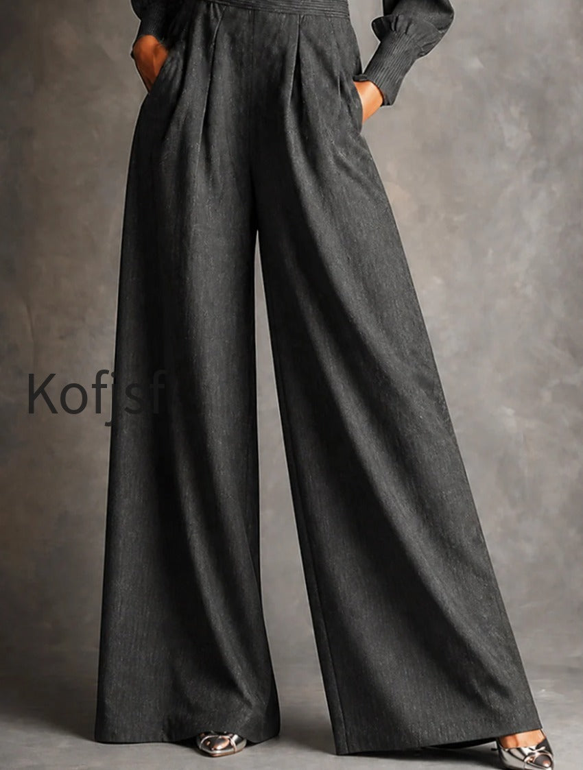charcoal-lace-trim-wide-leg-jumpsuit