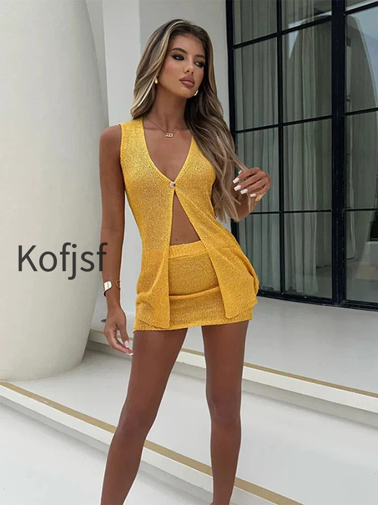hollow-out-sleeveless-knit-set