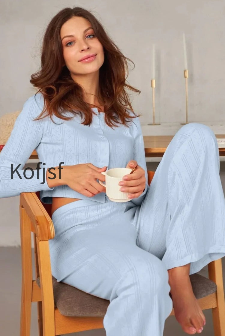 soft-casual-cutout-jacquard-two-piece-set