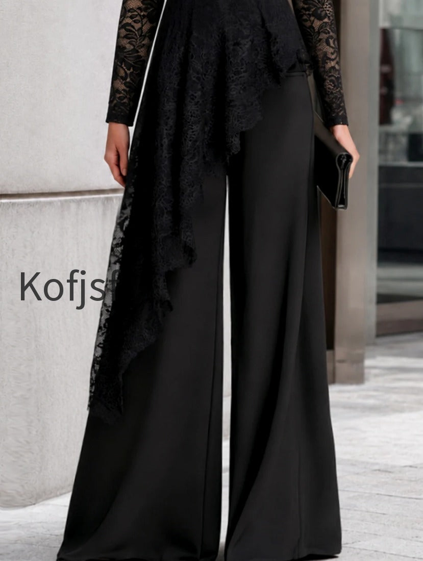 lace-overlay-asymmetric-wide-leg-jumpsuit