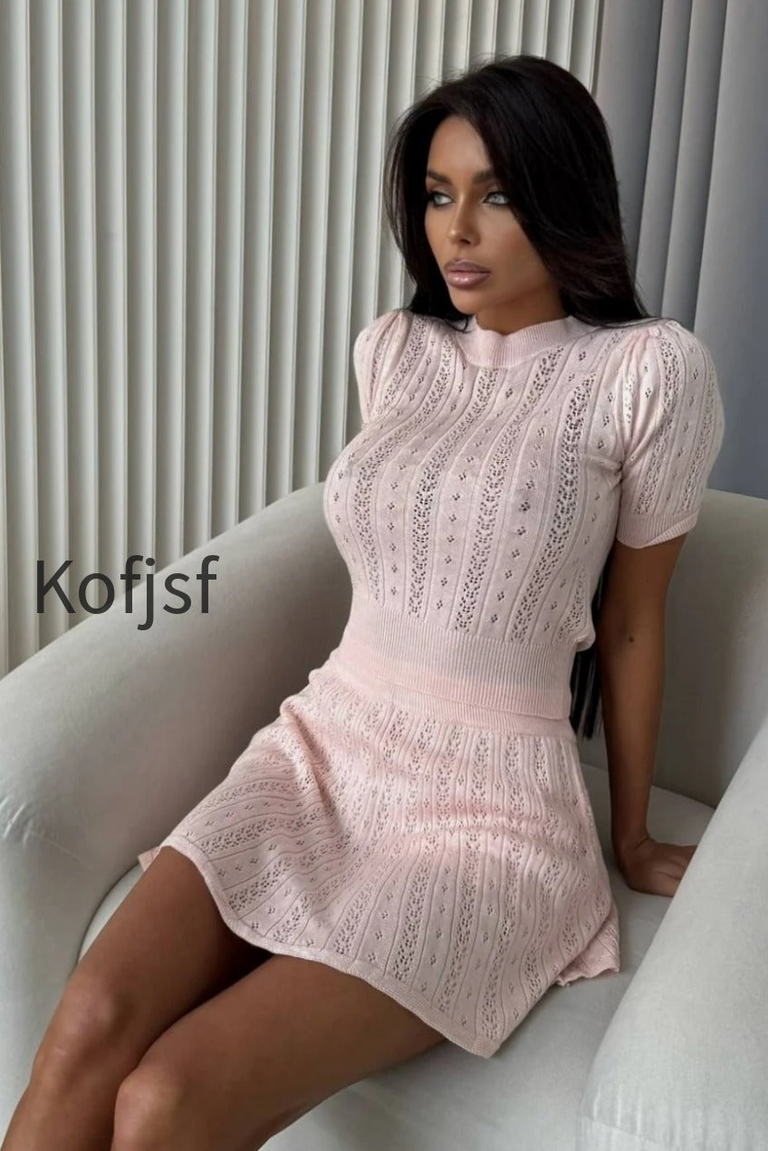 lightweight-knit-solid-crew-neck-cutout-skirt-set