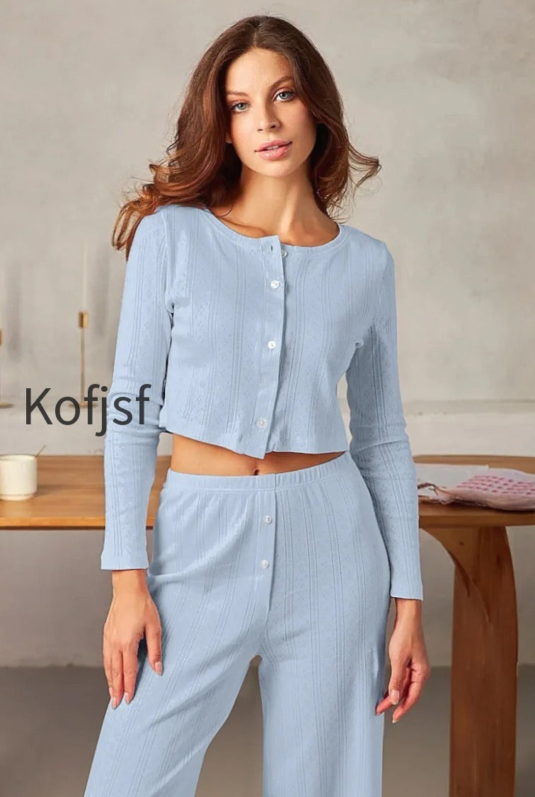 soft-casual-cutout-jacquard-two-piece-set