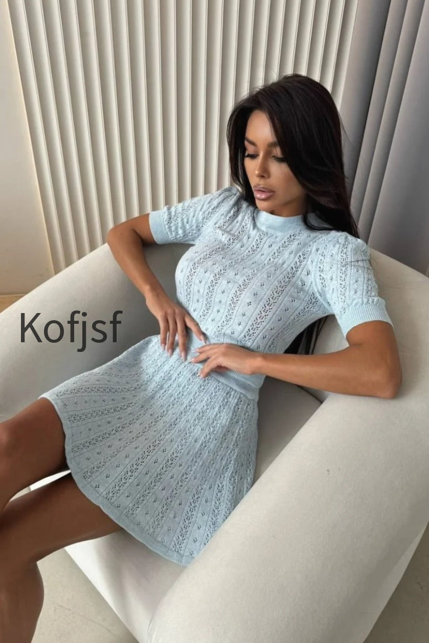 lightweight-knit-solid-crew-neck-cutout-skirt-set