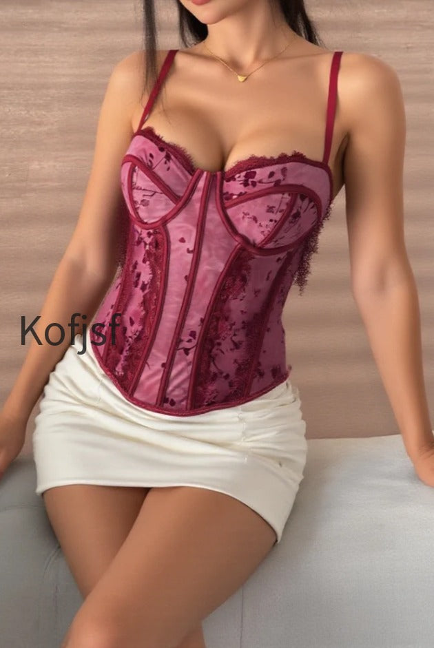 sexy-mesh-print-lace-insert-underwire-corset-cami-top