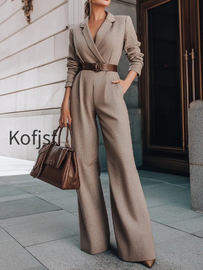 taupe-belted-blazer-jumpsuit-with-wide-leg-silhouette