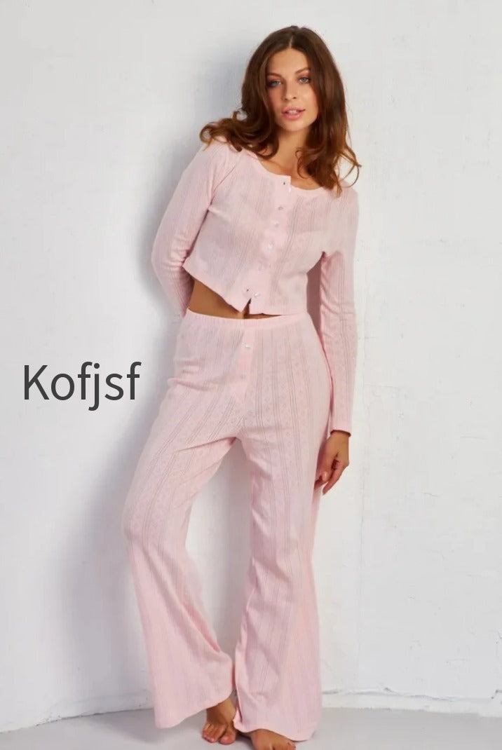 soft-casual-cutout-jacquard-two-piece-set
